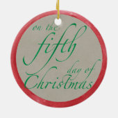 5ゴールデンリングや輪クリスマスオーナメント セラミックオーナメント (裏面)