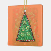 5ゴールデンリングや輪クリスマス飾り セラミックオーナメント (左)