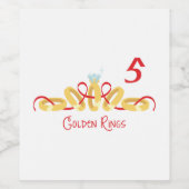 5ゴールデンリングや輪 ワインラベル (シングルラベル)