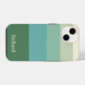 5シェード緑のブロック iPhoneケース (裏面横)