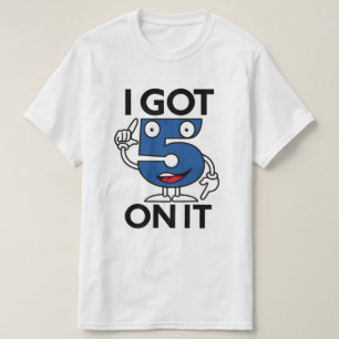 5シャツ(青/白) Tシャツ