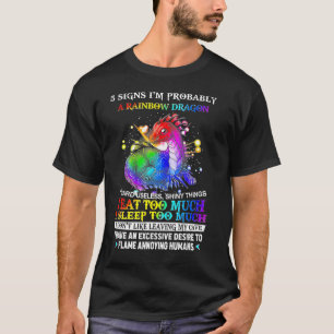5シンボルや象徴アイムたぶんレインボードラゴンイホアードウゼレ Tシャツ