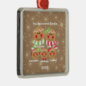 5ジンジャーパン顔クリスマス飾りの家族 メタルオーナメント (右)