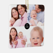 5スタイリッシュつの家族の写真のコラージュ名 セラミックオーナメント (右)