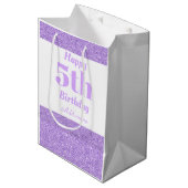 5スタイリッシュ歳の誕生日抱き枕 ミディアムペーパーバッグ (正面アングル)