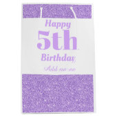 5スタイリッシュ歳の誕生日抱き枕 ミディアムペーパーバッグ (正面)