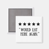 5スターキッチンシェフ調理師料理評価レビュー マグネット (正面/裏面)