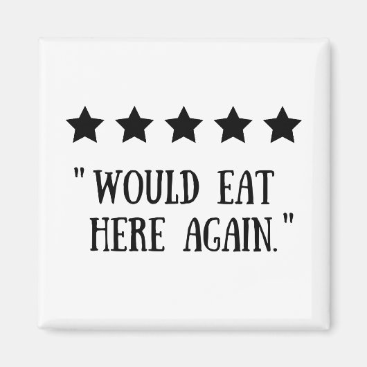 5スターキッチンシェフ調理師料理評価レビュー マグネット (正面)