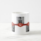 5ステップ分岐点のマイル標石のマグのタイムライン コーヒーマグカップ (中央)