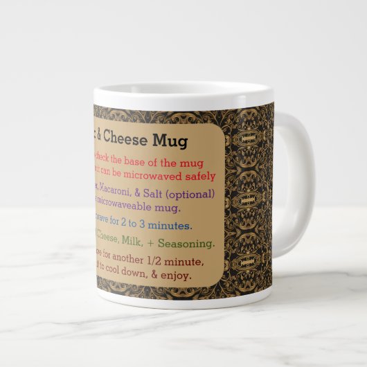 5ステップMac&チーズレシピ ジャンボコーヒーマグカップ (正面右)