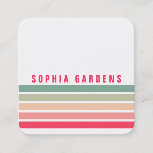 5ストライプ色 – 色01 スクエア名刺 (正面)