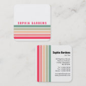 5ストライプ色 – 色01 スクエア名刺 (正面/裏面)