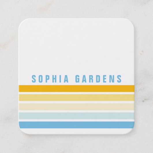 5ストライプ色 – 色02 スクエア名刺 (正面)