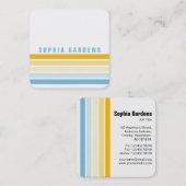 5ストライプ色 – 色02 スクエア名刺 (正面/裏面)