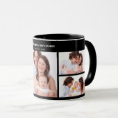 5セクションカスタムフォトフォトシンプルエレガントブラックフレーム マグカップ (正面右)