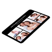 5セクションカスタムフォトフォトシンプルエレガントブラックフレーム マグネット (左側)