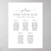 5テーブル席の座席表を見つける ポスター (正面)