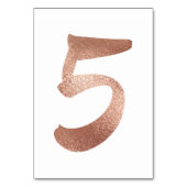 5テーブル番号白色メタリックピンクローズ金ゴールド テーブルナンバー (裏面)