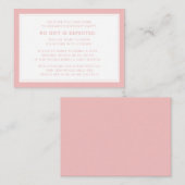 5ドル5ピンクホワイトガールズバースデーパーティー エンクロージャーカード (正面/裏面)