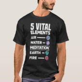 5バイタルエレメントエアウォーター瞑想地球火災R Tシャツ (正面)
