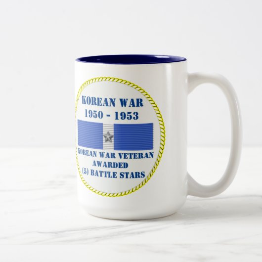 5バトルスターズ韓国戦争退役軍人 ツートーンマグカップ (右)
