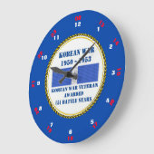 5バトルスターズ韓国戦争退役軍人 ラージ壁時計 (傾斜)