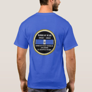 5バトルスターズ韓国戦争退役軍人 Tシャツ