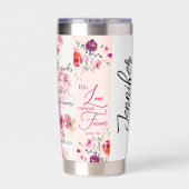 5パネルフローラ聖なる書物、 経典 パーソナライズされた 保温保冷タンブラー (背面)