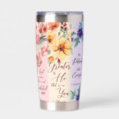 5パネルフローラ聖なる書物、 経典 パーソナライズされた 保温保冷タンブラー (正面)
