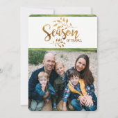 5パーソナライズされたフォト感謝していホリデーカードのシーズン シーズンカード (正面)