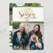 5パーソナライズされたフォト感謝していホリデーカードのシーズン シーズンカード (正面/裏面)