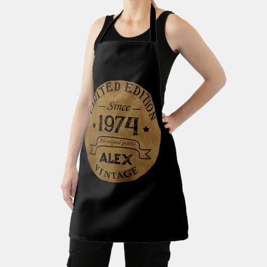 5パーソナライズされたヴィンテージ50歳の誕生日パーティー エプロン (インサイチュ)