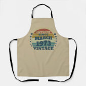5パーソナライズされたヴィンテージ50歳の誕生日パーティー エプロン (正面)