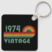 5パーソナライズされたヴィンテージ50歳の誕生日パーティー キーホルダー (裏面)