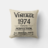 5パーソナライズされたヴィンテージ50歳の誕生日パーティー クッション (正面)