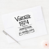 5パーソナライズされたヴィンテージ50歳の誕生日パーティー スクエアシール (封筒)