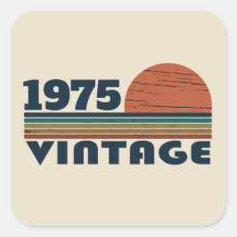 5パーソナライズされたヴィンテージ50歳の誕生日パーティー スクエアシール