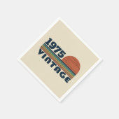 5パーソナライズされたヴィンテージ50歳の誕生日パーティー スタンダードカクテルナプキン (角)