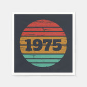 5パーソナライズされたヴィンテージ50歳の誕生日パーティー スタンダードカクテルナプキン (正面)