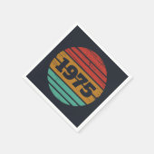 5パーソナライズされたヴィンテージ50歳の誕生日パーティー スタンダードカクテルナプキン (角)