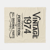 5パーソナライズされたヴィンテージ50歳の誕生日パーティー フリースブランケット (正面(横))