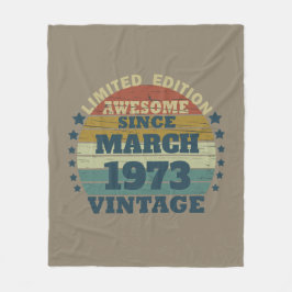 5パーソナライズされたヴィンテージ50歳の誕生日パーティー フリースブランケット