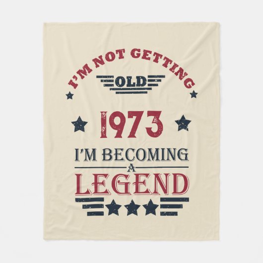 5パーソナライズされたヴィンテージ50歳の誕生日パーティー フリースブランケット (正面)