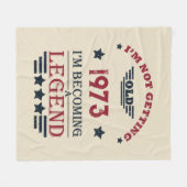 5パーソナライズされたヴィンテージ50歳の誕生日パーティー フリースブランケット (正面(横))