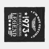 5パーソナライズされたヴィンテージ50歳の誕生日パーティー フリースブランケット (正面(横))