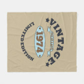 5パーソナライズされたヴィンテージ50歳の誕生日パーティー フリースブランケット (正面(横))