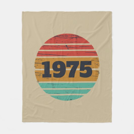 5パーソナライズされたヴィンテージ50歳の誕生日パーティー フリースブランケット (正面)