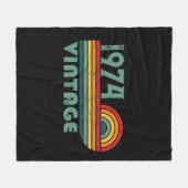 5パーソナライズされたヴィンテージ50歳の誕生日パーティー フリースブランケット (正面(横))