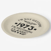 5パーソナライズされたヴィンテージ50歳の誕生日パーティー ペーパープレート (アングル)