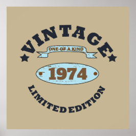 5パーソナライズされたヴィンテージ50歳の誕生日パーティー ポスター